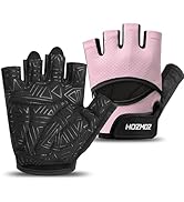 HOZMOZ Ventilated Weight Lifting Gloves, Thick Padded Gym Gloves for Women Men, Workout Gloves wi...