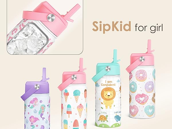 SANDJEST Kid Water Bottle 12oz