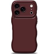 Anuck for iPhone 17 Pro Case Wave, Curly Frame Design for Women Girls, Cute Wavy Solid Color Aest...