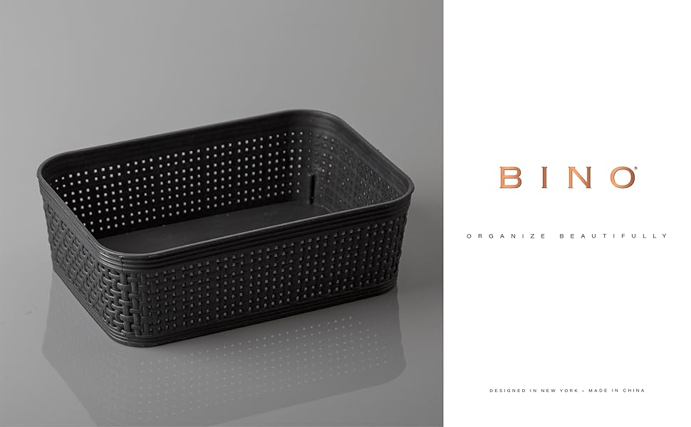 BINO Woven Plastic Storage Basket wicker basket storage bin