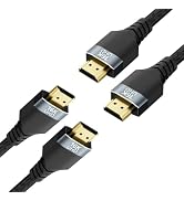 UPPDEFFST 2 Pack 96Gbps HDMI 2.2 Cables 2FT,16K@60Hz,4K@240/480Hz Ultra High Speed Braided Gold-P...