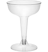 Party Essentials Disposable Hard Plastic Two Piece 4 oz. Toasting Cocktail Cups, 50-Count, Clear ...