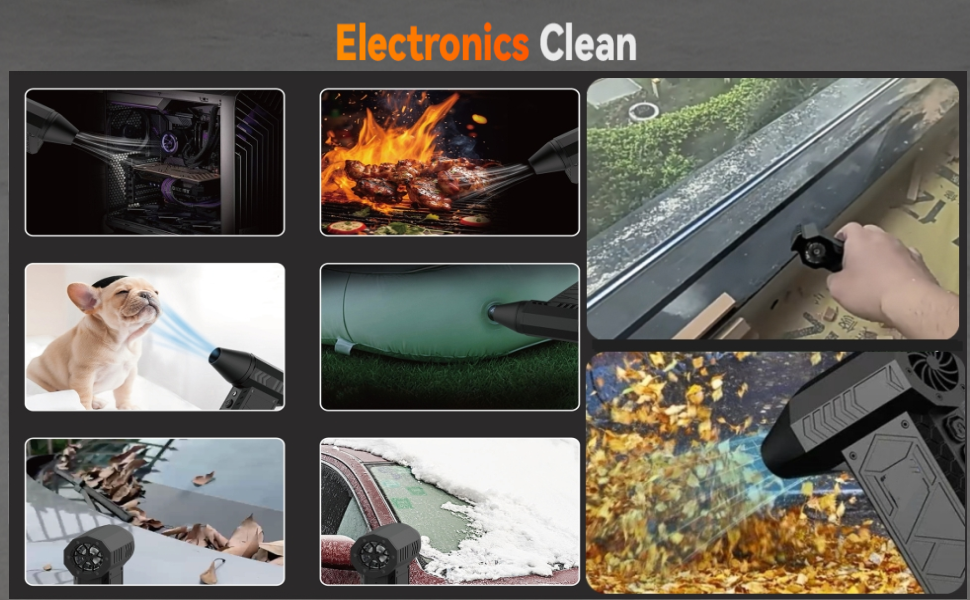 Portable and Lightweight Electric Air Duster for Computer, Keyboard, House, Outdoor and Car
