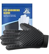 Pet Hair Remover Glove - Gentle Pet Grooming Glove Brush - Deshedding Glove - Massage Mitt with E...