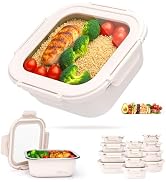 45oz Stainless Steel Lunch Box With Leakproof Tempered Glass Lids Microwavable Stainless Steel Fo...