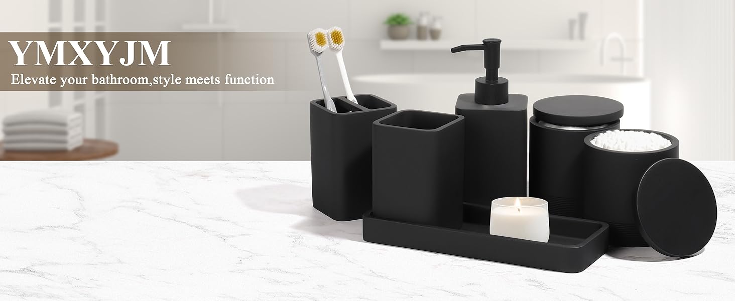 bathroom accessory set
