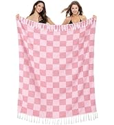 Antfuny Large Yoga Blanket Turkish Beach Throw Pink Blanket Towel Women Birthday 30th 40th 50th 6...