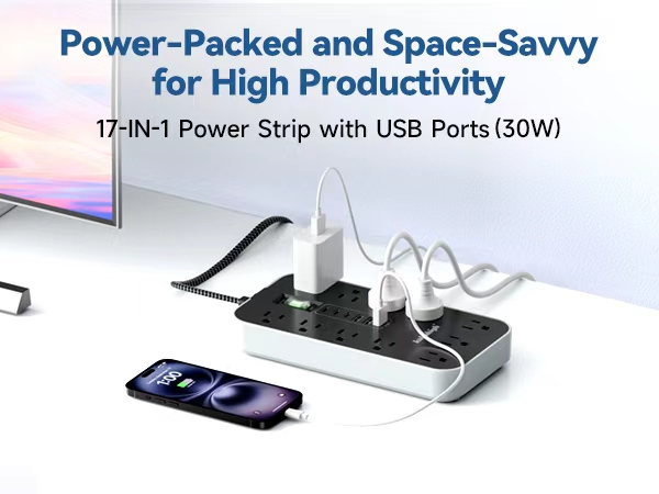 PD30W extension cord with multi ports