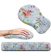MEKASS Ergonomic Mouse Pad and Keyboard Wrist Rest Set, Super Soft Memory Foam Desk Wrist Support...
