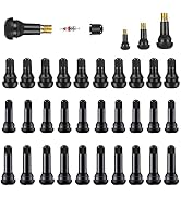 Z-oneMart 90Pcs TR412,TR413,TR414 Valve Stems, Tire Valve Stems,Black Rubber Valve Stem, Snap-in ...