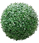 Patio Paradise 11" Artificial Boxwood Green Ball 1 Piece Faux Leaf Indoor Outdoor Decor-Garden Ba...