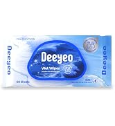 Deeyeo Wet Wipes, Unscented & Hypoallergenic Wipes for Sensitive Skin, 99% EDI Purified Water, Ge...