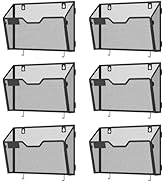 Docnest 6 Pack Hanging Wall File Holders, Mesh Wall Letter File Holder, Wall Mounted Mail Paper D...