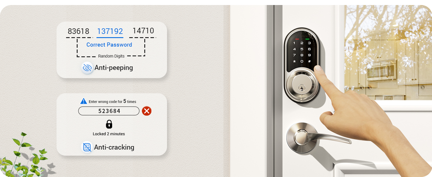 front door lock set keyless entry
