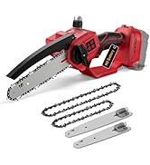 Mini Chainsaw for Milwaukee 18V Battery, Auto-Oiler, 8-Inch and 6-Inch 2-IN-1 Brushless Cordless ...