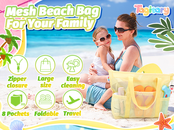 mesh beach bags waterproof sandproof