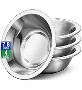 Offiper SUS304 7.8 Inch Medium Thickened Mixing Bowls 4 Pack