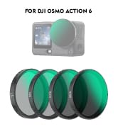 OfeooAi 4-Pack Filter Set for DJI Osmo Action 6 – Snap-On CPL + ND8/16/32, Anti-Slip Silicone Lin...