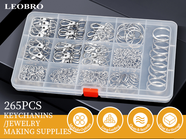 265PCS Keychain Making Supplies Kit