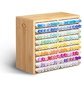 Ohuhu Bamboo Marker Organizer, Wooden Desktop Storage Hold 126 Markers, Pens, Pencils, Art Brushe...