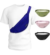 MAXTOP waist Pack with 4-Zipper Pockets for Women Men Large Cross Body Bag for Enjoy Sports Worko...