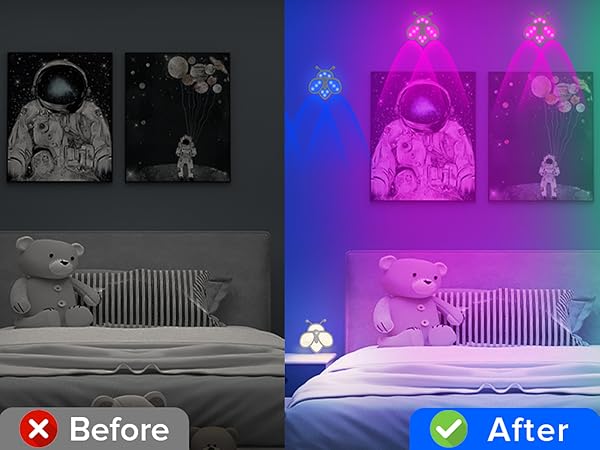 RGB color changing wall lights