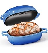 Cast Iron Dutch Bread Oven - 2.5QT Dutch Oven for Sourdough Bread Baking, Cast Iron Bread Loaf Pa...