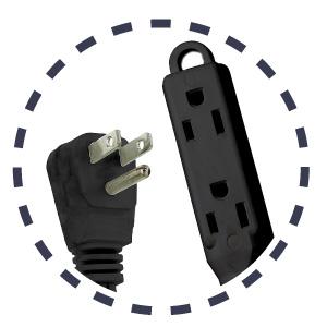 black 16/3 p3 extension cord