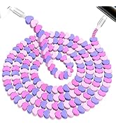 Jelanry 6.6FT USB-C to USB-C Cable Heart Beaded Cord, 60W PD Charging & Data Sync, Type C Charger...