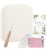 NFAMRZCAR Needle Felting Mat,10x10x1.5 Inch Thick and Firm Needle Felting Pad Natural Wool Needle...