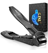 Nail Clippers for Men with Catcher Fingernail and Toe Nail Clippers | Heavy Duty Large Mess Free ...