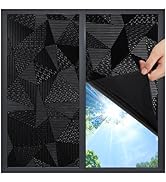 ALIUNI Window Privacy Film, Stained Glass Window Films 3D Rainbow Decorative Static Cling Iridesc...