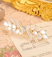 KKJOY Elegant Wisteria Hair Clips Barrettes Hand Crafted Spring Clip Metal Headpieces Wedding Bri...