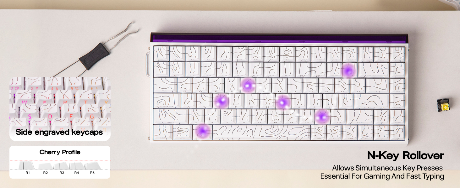 Hall Effect Keyboard with Neon RGB Light Box