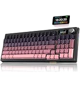 RedThunder K95 Wireless Mechanical Keyboard,TFT Screen & Knob, Trip-Modes Connection, Gasket Cust...