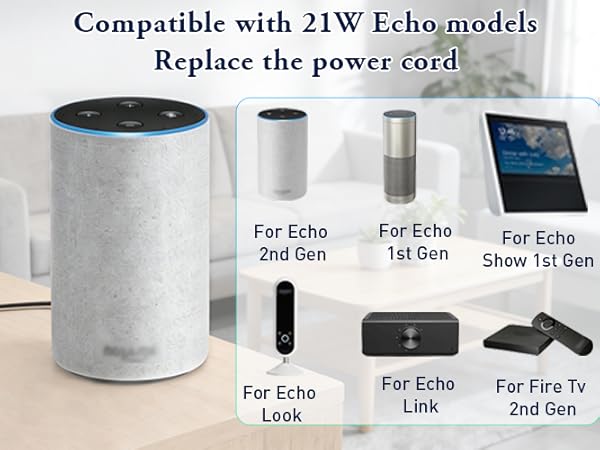 Alexa Echo 21W power cord