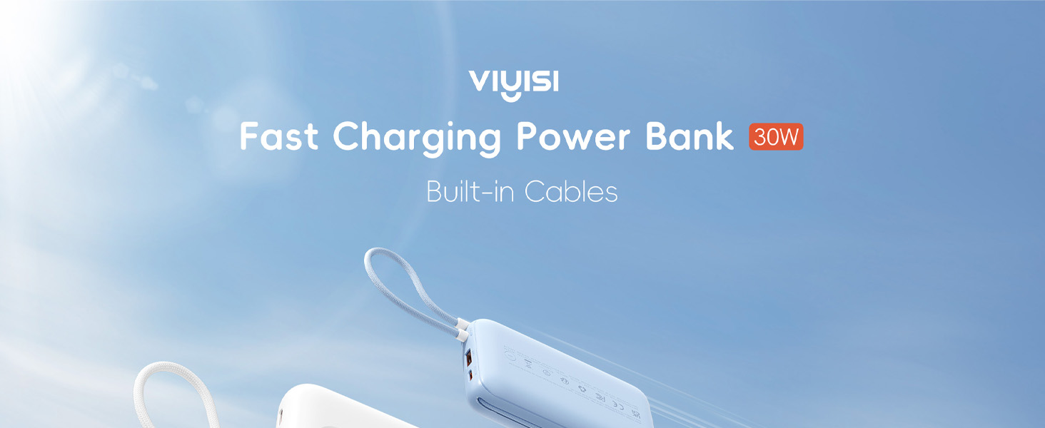 power bank built in cables