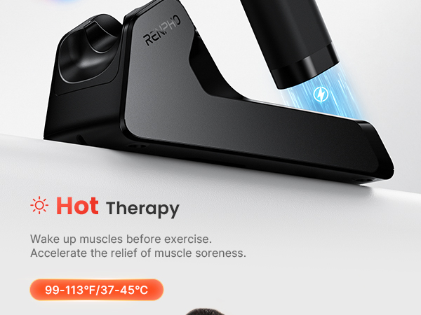 Massage Gun Deep Tissue with Charging Stand, Heat and Cold Head