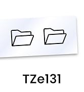 Brother Genuine P-touch TZe131 Label Tape in cardboard pack: Black on Clear 12mm