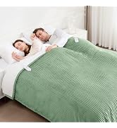 FVERWAG Electric Heated Blanket Queen Size Dual Control, Washable, 84"x90" | Double Zone Heating ...
