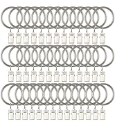 1.5 inch Curtain Hooks, Goowin 40 Pcs Curtain Rings, Rustproof Curtain Rings with Clips, Metal So...