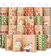 Gift Bags Medium Size with Handles - Holiday Decorations, Gift Bags Assortment with 12 Designs fo...