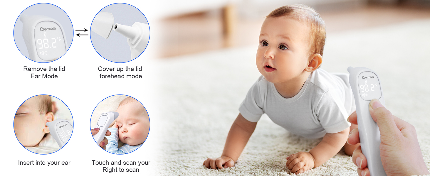 Contactless Medical Thermometer with Fever Alarm