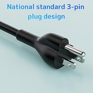 The three-pin plug of the cable wire