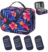 Glucoracy Insulin Cooler Travel Case, Large Medication Cooler Bag with 4 * 160g Reusable Ice Pack...