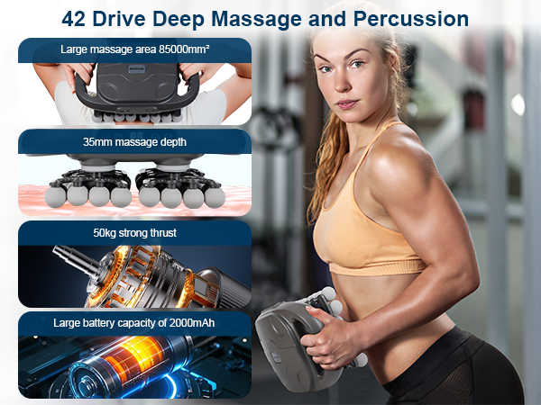 42 head massage gun