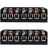 GTI Belt Organizer,2pcs 7 Compartments Belt Organizer for Closet and Drawer, Bamboo Display Case ...