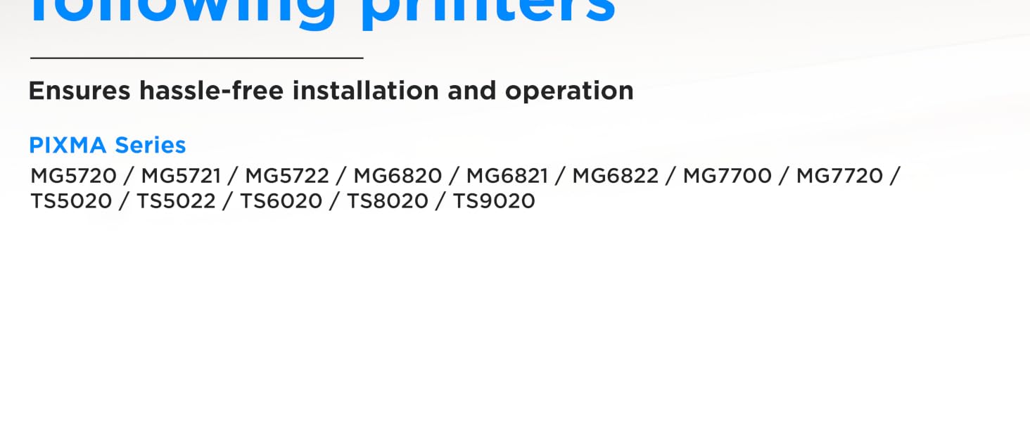 Compatible printer list of CMYi PGI-270XL CLI-271XL ink cartridges