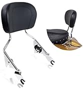DSISIMO Passenger Sissy Bar Chrome Detachable Backrest Sissy Bar With Pad Compatible With for Tou...