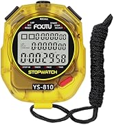 FCXJTU Sports Stopwatch Timer, 10 Lap/Split Memory Digital Stopwatch Countdown Timer with 12/24 H...